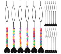 CLISPEED 18 Pcs Quick Beaders Styling Tools Hair Pull through Tool Delicate Easy to Use Plastic Hair Accessories for Women Hairstyling Creating Twisted Hairstyles