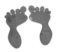 CLISPEED 1Pair Rustic Cast Iron Stepping Stones Decorative Garden Path Mats for Courtyards Walkways Outdoor Trails Vintage Footprint Ornaments for Stylish Lawn