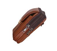 CLISPEED 1pc Multi Functional Cowhide Waist Bag for Men Durable Phone Pouch with Three Layers for Running Hiking and Outdoor Activities Brown Color