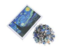 CLISPEED 1Pc Night Jigsaw Puzzle Night Oil Painting for Adults Colorful Fun Educational Game for Family Activities