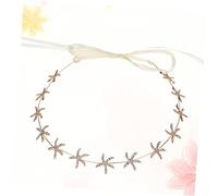 CLISPEED 1Pc Sea Star Bridal Headband with Rhinestone Decoration for Wedding Party Hair Accessories Golden for Guests and Brides to Stand