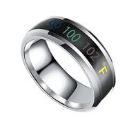 CLISPEED 1Pc Unisex Temperature Display Ring for Couples Steel Jewelry Simple Fashion Accessory for Parties and Everyday Wear for Loved Ones