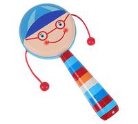 CLISPEED 1Pc Wooden Rattle Drum Plaything for Educational Hand Cranking Fall Design Enhances Coordination and Parent Interaction Engaging Sound Stimulates Listening Skills