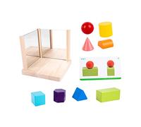 CLISPEED 1Set Geometric Mirror Blocks Logical Training and Spatial Structure Building for Educational Montessori Playset for Imagination and Fine Motor Skills