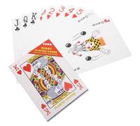 CLISPEED 1set Giant Jumbo Playing Cards Large Poker Deck for Party Fun Indoor Outdoor Games Portable Lightweight with Clear Printing for Adults