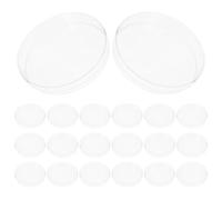 CLISPEED 1set Plastic Petri Dishes with Lids for Cell Growth Support Imaging and Reduce Evaporation 90mm Round Culture Plates Stackable Design for Classroom and Molecular Biology 20pcs