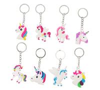 CLISPEED 1set Unicorn Keychains Adorable Pvc Cartoon Ornaments for Bags Backpacks and Keys Creative Hanging Accessories for Women 24pcs