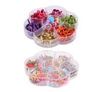 CLISPEED 2 Boxes 6-12mm Mixed Color Metal Brads for DIY Crafts, Handmade Paper Fasteners Brads Round Shape, Practical Use Without Fading, for Craft Supplies