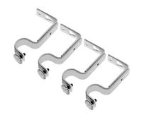 CLISPEED 2 Pair White Curtain Rod Brackets Sturdy Drapery Rod Holders for Poles Easy to Install Wall Mount Curtain Pole Holders for Home Decor