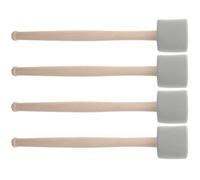 CLISPEED 2 Pairs Drum Mallets for Bass Drum Wooden Handles with Eva Foam Heads Portable and Well-polished for Playing