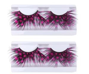 CLISPEED 2 Pairs Lightweight False Eyelashes Reusable and Easy to Remove White Strip Lashes for Ladies Party and Various Occasions Fashionable and Chic Costume Eye Makeup