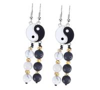CLISPEED 2 Pairs Tai Chi Dangle Earrings for Women Drop Ear Decorations Stylish Bagua Design for Various Occasions Lightweight and Portable Ear Accessories