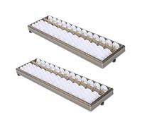 CLISPEED 2 Pcs Educational Abacus with Frame Aluminum Alloy Beads Arithmetic Learning Tool for Students Useful Math Supply for Early Education and Mental Calculation Training