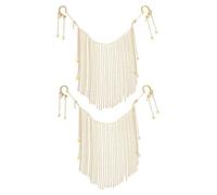 CLISPEED 2 Pcs Hanfu Tassel Face Chain Elegant Face Veil with Ear Hanging for Traditional Costumes for Cosplay Stage Performance and Festival Decoration