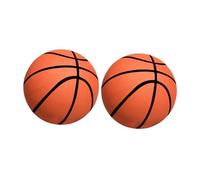CLISPEED 2 Pcs Inflatable Mini Basketball Diameter Rubber Basketball for Boys Portable Desktop Interactive Game Enhances Hand-eye Coordination and Finger Strength Orange