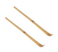 CLISPEED 2 Pcs Japanese Bamboo Tea Scoop Lightweight Heat-Resistant Tea Leaf Sticks for Matcha Ceremony Portable