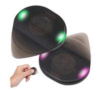 CLISPEED 2 Pcs LED Lighted Guitar Picks for Electric Acoustic Bass Ukulele Glowing Plectrums with Green and Pink LED Lights Material for Enhanced Visibility and Unique Performance Ambiance