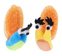 CLISPEED 2 Pcs Snail Shape Plush Cat Teaser Interactive Kitten Playthings to Stimulate Cat Curiosity and Protect Furniture for Indoor Random Color