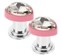 CLISPEED 2 Pcs Toilet Flusher Top Push Button Toilet Flush Button Helper Heart Shaped Stylish Pet Press Aid Protects Long Nails Easy to Clean for Women on The Go