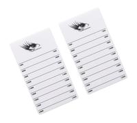 CLISPEED 2 Pcs White Acrylic Eyelash Display Boards for Eyelash Extensions, Portable Lash Holder and Organizer Tray for Makeup Artists and Beauty Salons, Easy to Carry and Store