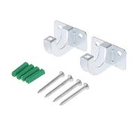 CLISPEED 2 Set Metal Plating Zinc Garden Hose Bracket with Screws Heavy Duty Wall Mounted Watering Hose Holder Steel Hanging Hook for Outdoor Gardening Supplies Rust Resistant Silver Finish