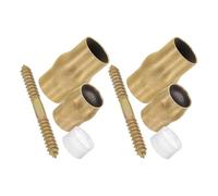 CLISPEED 2 Sets Brass Walking Cane Tips Joint Fitting, Metal Anti-Slip Cane Accessories for Elderly Walking Sticks, Replacement Hardware Suitable for Ordinary Crutches and DIY Repair