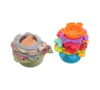 CLISPEED 2 Sets Early Education Stacking Cup Stackable Cups Stacking Cups Stacking Cups Stacking Cups Fine Motor Skills Stackable Cups Plastic