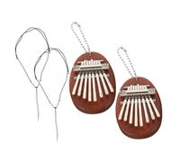 CLISPEED 2 Sets Key Kalimba Thumb Piano Water Drop Design Portable Finger Piano for Beginners Music Lovers with Natural Sapele Wood Resonance