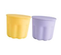 CLISPEED 2 Sets Makeup Brush Cleaning Bowl with Silicone Brush Cleaner Pads Gentle Convex Dot Surface Compact Cleaning Tool for Easy Maintenance