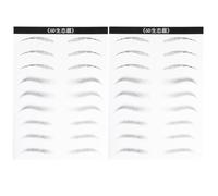 CLISPEED 2 Sheets 18 Pairs Waterproof Eyebrow Stickers for Women Simulation Eyebrow Hair with Artificial Fiber and Film Material for Those with No Random Style