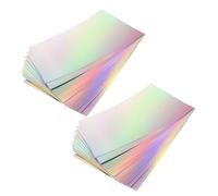 CLISPEED 20 Sheets Holographic Card Stock Paper Pack for Card Making and Scrapbooking, Easy to Cut and Flexible Design, Metallic Rainbow Colours for Home Decor and DIY Crafts