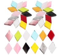 CLISPEED 200g Mixed Color Diamond-Shaped Glass Tiles for Crafts DIY Mosaic Making, Stained Glass Pieces for Picture Frames and Candle Holders, Bulk Mosaic Tiles for Art Random Color
