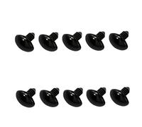 CLISPEED 200pcs Black Plastic Screw Doll Noses for DIY Plush Animal Durable Craft Accessories for Handmade Scrapbooking and Sewing Projects