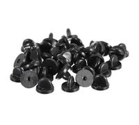 CLISPEED 200pcs Rubber Butterfly Pin Backs for Jewelry Making and DIY Crafts, Secure Locking Copper Clutch Badge Backing Clasp, Easy to Use Accessories for Service Bars and Brooch Pins