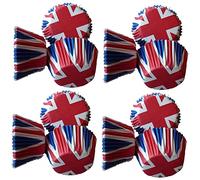 CLISPEED 200pcs Union Jack Cake Baking Cups Cupcake Paper Liners Muffin Cases for Bakery Home Kitchen High Temperature Resistant Party Dessert Holder