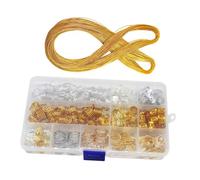 CLISPEED 201Pcs Hair and Beard Beads Set Dreadlock Accessories Hair Charms for Braids Suitable for Braiding Dress-Up Play