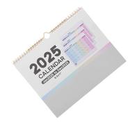 CLISPEED 2025 Small Wall Calendar English Daily Calendar with Comprehensive Month Layout Paper Material for Office and Holiday Presents Decorative Piece with Creative European Style Design