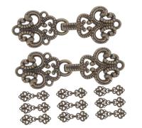 CLISPEED 20pairs Vintage Chinese Style Metal Frog Closure Buttons Knot Frog Closures for Clothing Cheongsam Hanfu Traditional Outfits