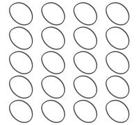 CLISPEED 20Pcs 2Mm Square Cassette Drive Belts for Recorder and Cassette Tape Player Replacement, Flat Rubber Belts Compatible with Dvd Drive and Portable Tape Decks, Repair Accessories for