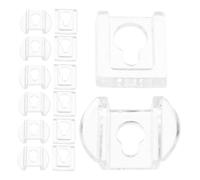 CLISPEED 20pcs Acrylic Picture Frame Keyhole Hangers with Strong Adhesive Bond and Hidden Installation, Sleek Modern Clips for Bedrooms and Home Decor Wall Hanging