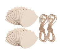CLISPEED 20pcs Blank Wooden Shields with Scrolls for DIY Projects, Unfinished Wood Pieces Featuring Rustic Charm Beige Wood Ornaments for Home Decor and Crafting