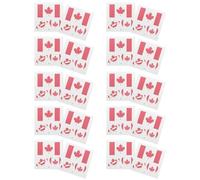 CLISPEED 20pcs Canada Patriotic Temporary Flag Tattoos for Sporting Crowds and Events Waterproof Water Transfer Stickers with Maple Leaf Shape, Easy Removal and Suitable for Skin Types