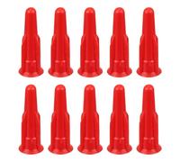 CLISPEED 20pcs Caulk Nozzles Caps Reusable Plastic Sealant Glue Nozzles with Red Caps Prevents Glue from Leaking for Home Sealing and Caulking Tasks
