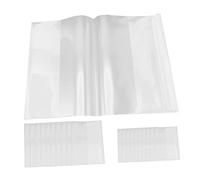 CLISPEED 20pcs Clear Plastic Book Covers Soft Protective Sleeves for Textbooks Notebooks Exercise Books for Students