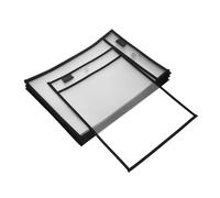 CLISPEED 20pcs Dry Erase Sleeves Clear Plastic Pocket Organizers Wall Mount Document Holders for Teaching Early Education Drawing Writing Practice Reusable Sheet Protectors