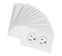 CLISPEED 20pcs Fake Electrical Outlet Stickers 7×11.43cm Proof Socket Covers Prank Stickers for Home Office Wall Décor