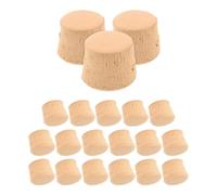 CLISPEED 20pcs Flute Cork Replacement Plugs 15mm Soft Wood Material Tapered Shape and Rounded Edges for Flute and Dizi for Daily Practice and Stage Concerts Protecting Inner Wall and Secure