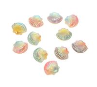 CLISPEED 20Pcs Gradient Color Shell Phone Ornaments DIY Craft Kit for Phone Case Decoration Lightweight Resin Accessories for Handmade Gifts and Hair Garments Random Mixed Random Color