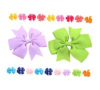 CLISPEED 20Pcs Hair Clips Colors Fully Lined Tiny Bows for Boy Girl and Safe Gentle Hair Accessories for Various Hairstyles
