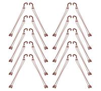 CLISPEED 20pcs Hanging Plant Hooks Coffee Plastic Secure Suspension | Easy Installation, Stable Hanging for Plants and Bird Feeders, Bulk Set for Apartment Dwellers